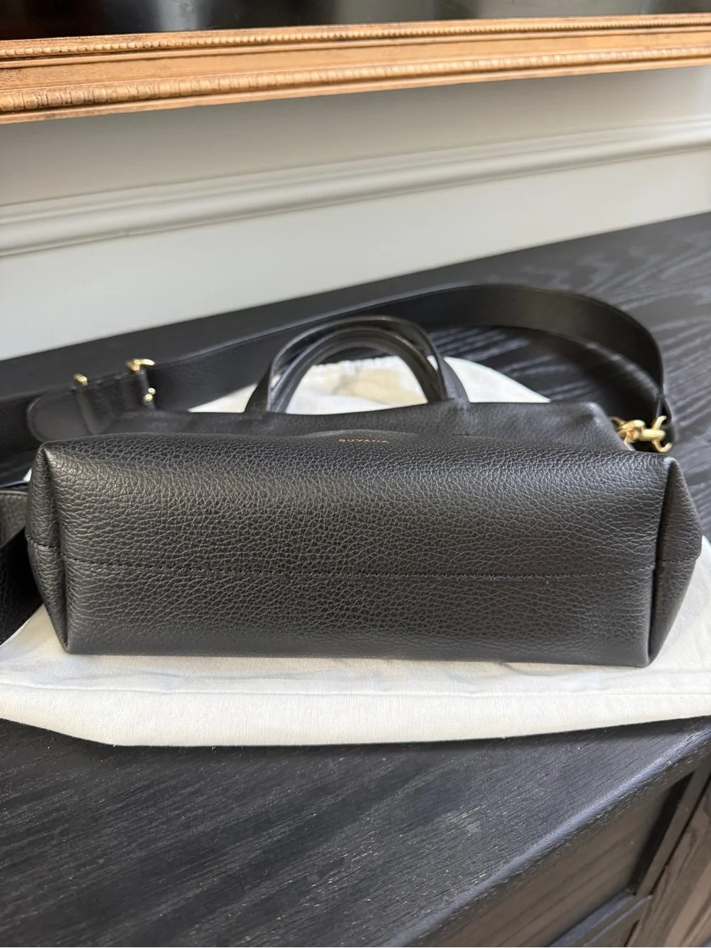 Cuyana Black Mini Easy Zipper Tote